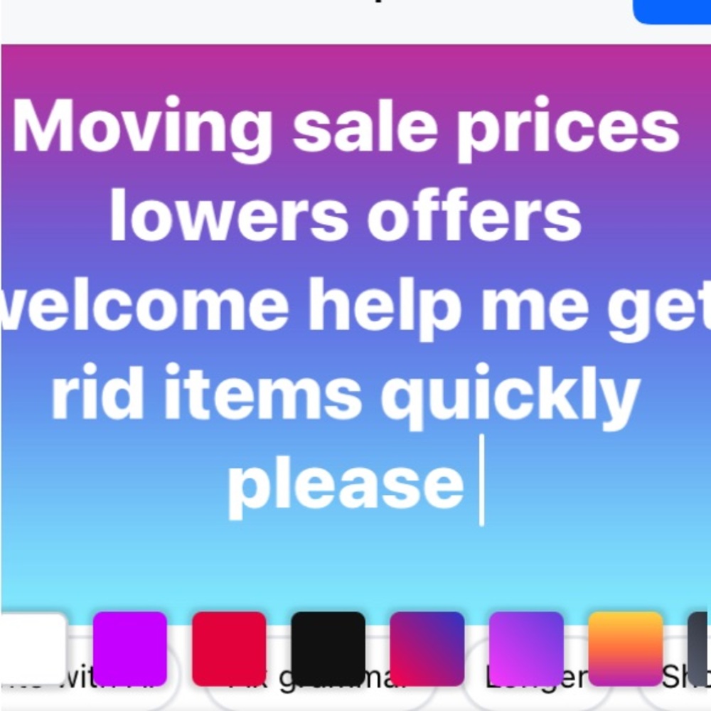 Moving excepting offers
